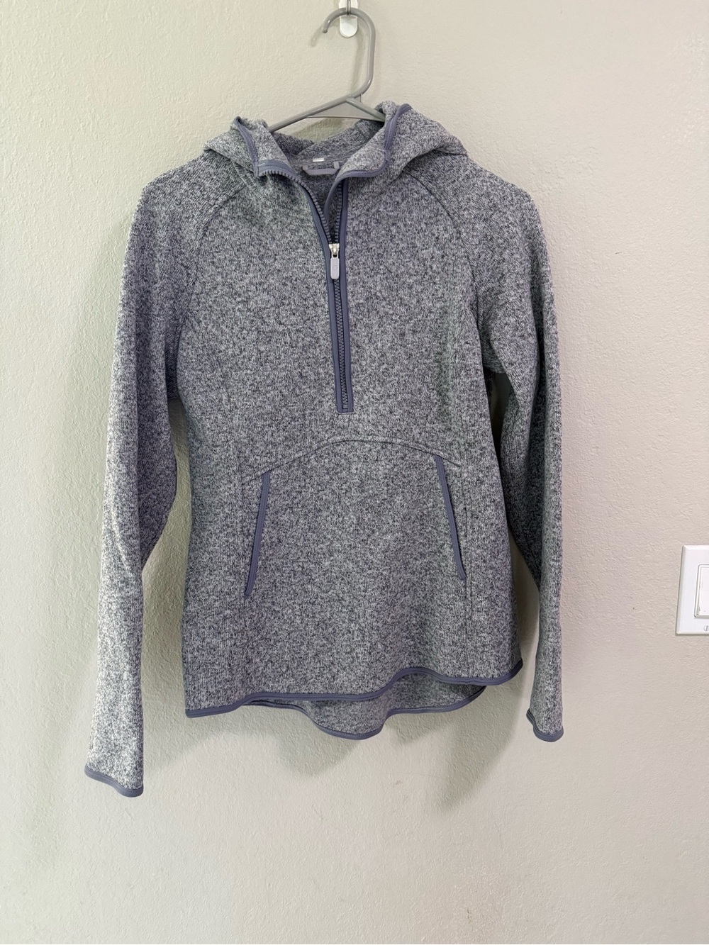 Lululemon Heathered Gray Half Zip Hoodie Size 8